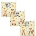 thumbnail image 6 of Coolnut 3 PCS Cartoon Animals Baby Muslin Washcloths, Cute Pumpkin Face Towel Burp Cloths Ultra Soft Absorbent Cotton Bath Wipes Towels for Newborn Boys Girls, 6 of 6