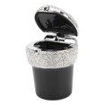 thumbnail image 2 of Auto  Holder, LED Light Indicator Bling Bling Car Ashtray Multifunctional -Studded  For Vehicle Black,White,Red, 2 of 8