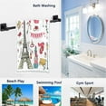 thumbnail image 2 of GZHJMY Chic Beautiful Romantic Paris Eiffel Tower Love Icons Soft Bath Towel Highly Absorbent Large Hand Towels Multipurpose for Bathroom, Hotel, Gym and Spa (16" x 30"), 2 of 4