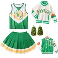 thumbnail image 2 of Halloween Stranger cos 4 Things Chrissy Cunningham Cosplay Costume Cheerleader Hawkins High School Lucas Sinclair Jacket Dress, 2 of 5
