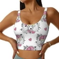 thumbnail image 2 of Uemuo Cartoon Poodle Dog Pattern Women's Sports Bra - High Impact Support, Breathable, and Comfortable Athletic Bra for Running, Yoga, and Workouts, 2 of 9
