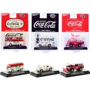"Coca-Cola" Set of 3 pieces Limited Edition to 9600 pieces Worldwide 1/64 Diecast Model Cars by M2 Machines
