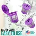 thumbnail image 4 of Reusable K Cups for Keurig Coffee Maker - Filter Pods for Keurig 1.0 and 2.0 Brewers - Refillable K Cup Fits K-Elite, K-Classic - BPA Free Universal Reusable Single Serve - 4 Pack, 4 of 8