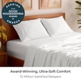 thumbnail image 2 of Mellanni Sheet Set Iconic Hotel Luxury Brushed Microfiber, Deep Pocket Sheet, 4 Piece Queen White, 2 of 7