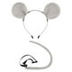thumbnail image 4 of 2x2x Juego De Accesorios Para Disfraz De Ratón, Diadema Con Orejas De Ratón Y Decoración De Cola Para Fiesta, Color Gris, 4 of 8