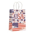 thumbnail image 2 of Uklsqma Independence Day Gift Bags | 12 Pack Red White Blue Kraft Paper Tote Bags | Durable Twisted Rope Handles | Large Capacity Square Bottom | Fourth of July Party Favor Bags | Gift Packaging Sho, 2 of 6