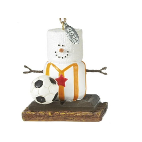 Soccer Ornament, Smores Soccer Christmas Ornament Gift, Stocking Stuffer - Comes in Gift Bag, Hangtag w Year