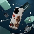 thumbnail image 3 of DistinctInk Tough Case for Apple iPhone 14 Pro MAX (6.7" Screen), Compatible with MagSafe Charging - Valentine's Day Cocker Spaniel, 3 of 6