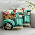 thumbnail image 3 of Nawypu  Hello Easter Bunny Eggs Truck Decorative Throw Pillow Covers  Spring Welcome Peeps Retro Porch Outdoor Home Decor, Floral Farmhouse Stripes Holiday Sofa Couch Cushion Case, 3 of 5
