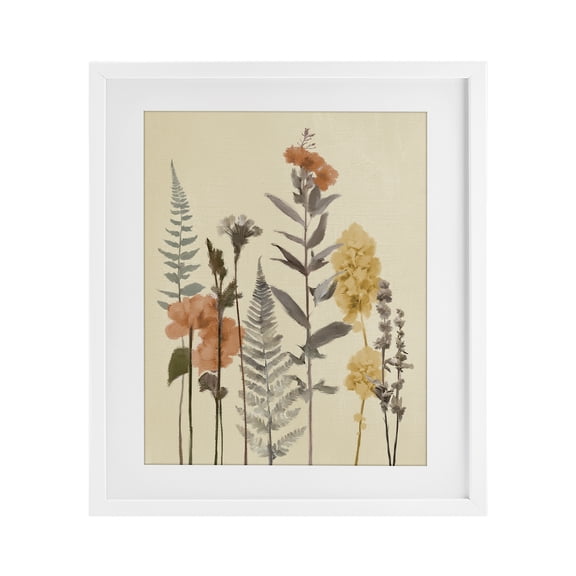 Stupell Industries Fall Botanicals Fresh Ferns White Framed Print Under Glass, design by Elizabeth Medley