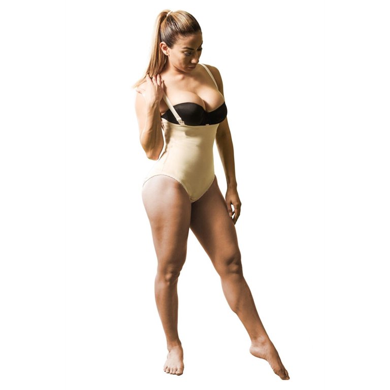 Compression Garment - Body With Suspenders, Body Suit Panty - L - 35-37  Inch Under Bust, 34-36 Inch Waist, 42-44 Inch Hip - MOD-46-L