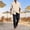 Khaki, variant on Men's Suits Breathable Long Sleeve Shirt with Button and Comfortable Pants for Everyday Casual Home Wear Outdoor Beach Vibe