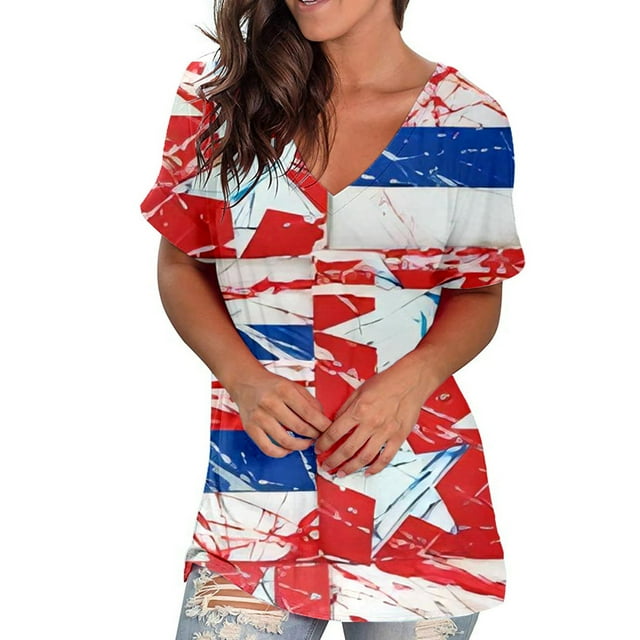 Birdeem T-Shirts à Col Rond pour Femmes, Manches Courtes, Blouse Ample