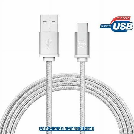 UPC: 0857333006168 | LAX USB Type C to USB – 6ft – Silver