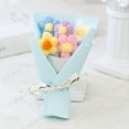 thumbnail image 2 of Valentine's Day Flower Bouquet Plush Toy "Love For You" Design Cute Gift,Blue, 2 of 3