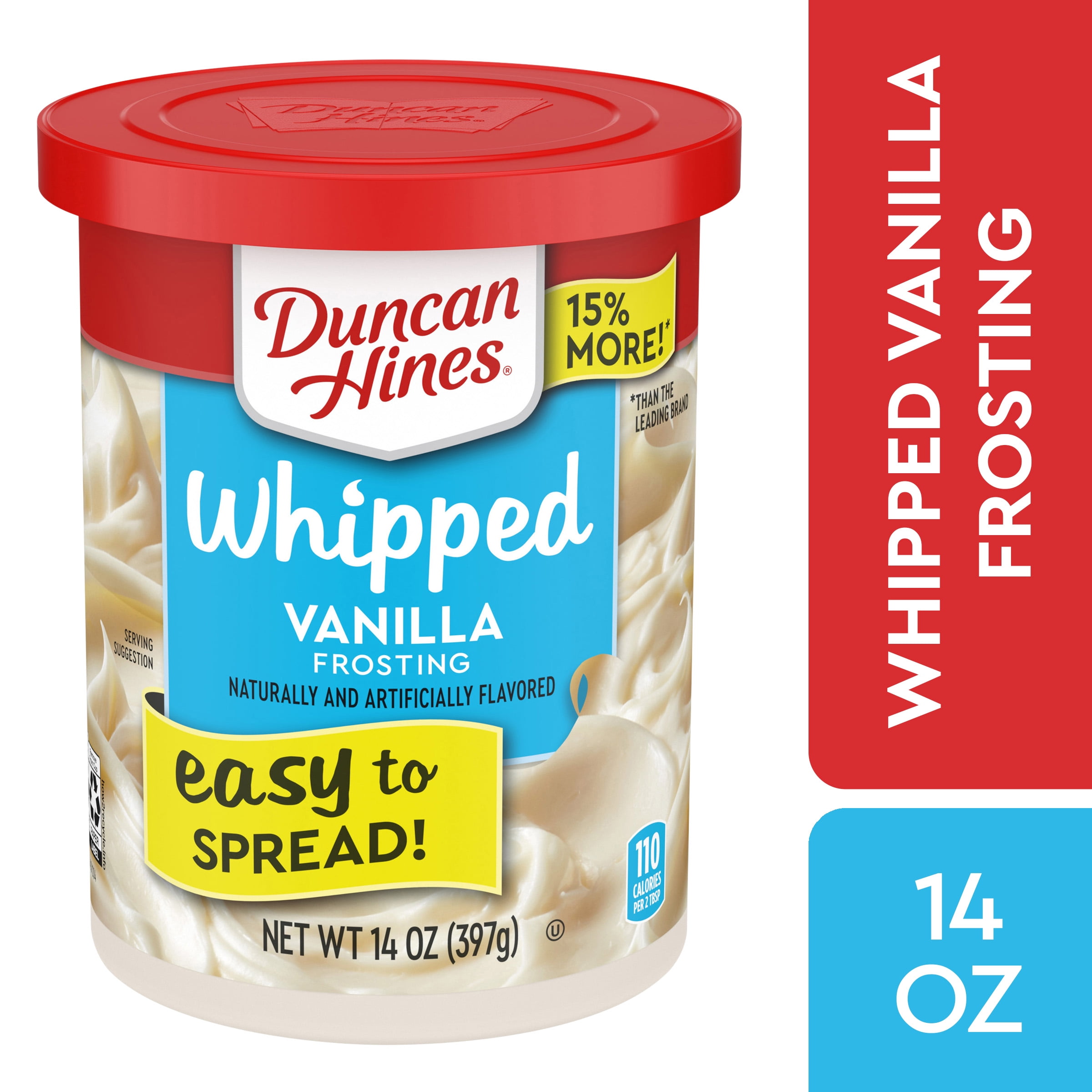 Duncan Hines Vanilla Whipped Frosting, 14 Oz