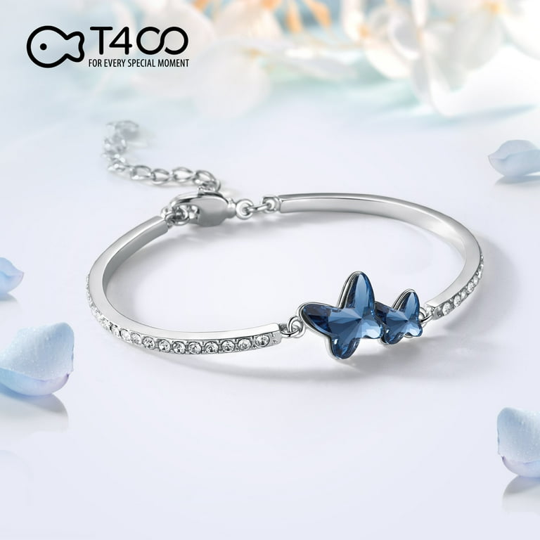 Women's Butterfly Charm Bangle Bracelet