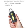 thumbnail image 4 of WELESHEI Multifunctional Flashlight 7 In1 Cob Keychain Bright Work Light Rechargeable Portable Led Sos Light With Bottle Opener Seat Belt Cutter Survival Whistle Screwdriver For Camping Walking Hiking, 4 of 7
