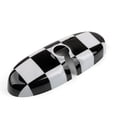 thumbnail image 1 of Black Checkered Pattern Rear View Mirror Cover For BMW MINI Cooper R55 R56, 1 of 6