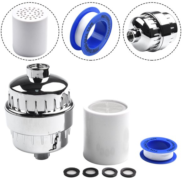18 Stage Shower Head Water Filter Softener Water Purifier W/ 2 Filter Cartridges