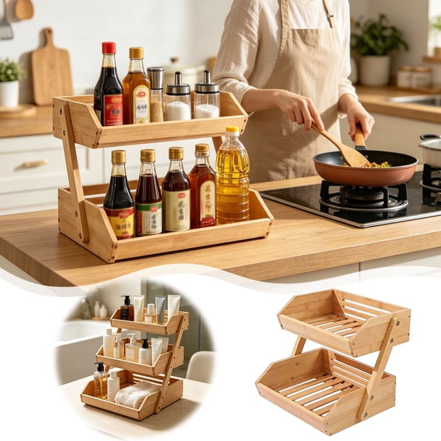 Tong Stackable Fruit Storage Organizer Rack For Countertop Kitchen Counter Fresh Produce Display Stand