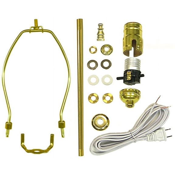 National Artcraft® Lamp Kit Includes Shade Holder, Lamp Pipe, Cord, Socket and Hardware (Pkg/2)