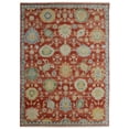 thumbnail image 7 of EORC Rust Hand-Knotted Wool Classic Floral Area Rug, 7 of 7