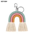 thumbnail image 1 of Porte-clés Arc-en-Ciel Tissé Mignon Boho Fait Main pour École Sac à Main, 1 of 5