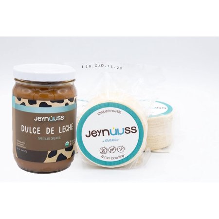 Pack Jeynuuss Organic Dulce De Leche Jeynuuss Caramel Milk Sauce Low Carb Caramel Chocolate / 2 Jeynuuss Amaranth Wafers Obleas Healthy Snacks