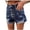 Blue, variant on Xixinqiwan No Boundaries Women's Stretchy Ripped Denim Shorts High Waist Button Down Frayed Raw Hem Jeans Shorts with Pockets