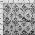 thumbnail image 3 of oneOone Velvet Gray Fabric Asian Ikat Craft Projects Decor Fabric Printed By The Yard 58 Inch Wide, 3 of 4