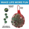 thumbnail image 3 of Fun Express 5/8" Multicolored Glass Marbles with Netted Storage Bag - 12 Sets, 3 of 4
