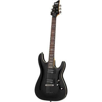 Dean Guitars 6 String ZX Floyd Electric Guitar, Black Satin, Right