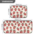thumbnail image 4 of Dailycode 2 Pcs Kitchen Rug Set Non Slip Absorbent Soft Floor Mats for Kitchen Bathroom Hand Drawn Strawberry 19.7"x27.6"+19.7"x47.2", 4 of 7