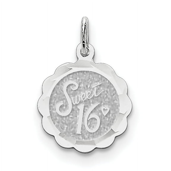 Sterling Silver Sweet Sixteen Disc Charm