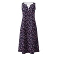 thumbnail image 4 of Gamivast Dresses for Women Sleeveless V Neck Button Down Loose Fit Midi Dress Floral Print with Pockets Flowy Elegant Party Summer Dresses Spring Dresses, 4 of 5