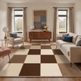 thumbnail image 4 of 2x3 Area Rug, Machine Washable Low Pile Rugs, Non Slip Backing for Entryway, Front Door, Bathroom and Kitchen, Color Blocks, Soft, 4 of 6