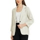 thumbnail image 4 of Blazer casual de botón con solapa abierta para mujer Allegra K, chaqueta de oficina XS blanca, 4 of 6