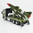 thumbnail image 3 of SUTENGDA 1 64 Jouets d'Armée à Rétrofriction Camion Militaire avec Lance-Missiles Véhicules Militaires de Simulation Modèles, 3 of 8