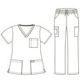 thumbnail image 3 of Unisex Stretch Scrub Set Top and Pants, 3 of 3