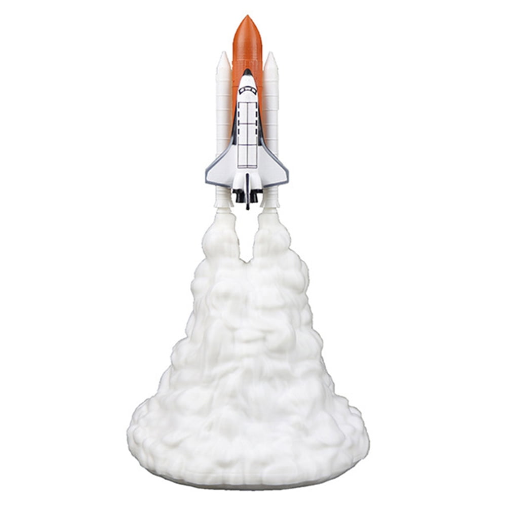 Details about   3D Printing Rocket Moon Smart Home Space Shuttle Rechargeable Night Light Lamp 