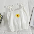 thumbnail image 1 of Chaleco de mujer Chica fuera del hombro Correa Crop Top Chaleco ajustado de punto, blanco Inevent AP001483-01B, 1 of 7
