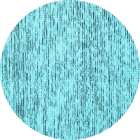 Ahgly Company Indoor Round Abstract Light Blue Contemporary Area Rugs, 6' Round