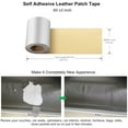 thumbnail image 5 of 3x60 Inch Leather Repair Kit, Self Adhesive Vinyl Repair Tape for Couch, Car Seat, Sofa, Boat Seat, Upholstery.Bonded Leather Repair Roll (Yellow), 5 of 6