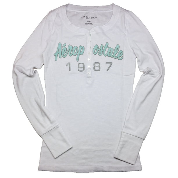 Aeropostale Aeropostale Womens Long Sleeve Henley Shirt