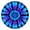 Blue Purple Tie, variant on Colorful Paint Burst Pattern Round Fitted Tablecloth with Elastic Edge,Dining Table Cover Waterproof,Outdoor Round Tablecloth for Camping,Dining,Indoor and Outdoor