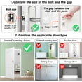 thumbnail image 2 of Portable Door Lock Home Security,Travel Door Locker Latch Traveling Extra Locks Lockdown, for Additional Safety and Privacy, for Hotel Home College Apartment (Red), 2 of 7