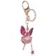 thumbnail image 5 of Llavero con diamantes de imitación, colgante de llavero de metal con forma de niña ángel lindo para colgantes de coche, decoración de bolsas, regalo, rosa claro, rosa oscuro, 5 of 12