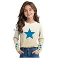 thumbnail image 5 of CHEEREAM Long Sleeve Shirts for Kids Girls Tops Summer Long Sleeve Star Print Shirt Tunic Blouses Spring Shirts 3-14T, 5 of 5