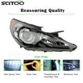 thumbnail image 3 of SCITOO Headlight Assembly Fit For Hyundai Sonata 2011-2014 Headlamp, 3 of 4